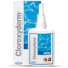 ICF Clorexyderm? oto Cat & Dog Ear Cleaner Solution Ear Wax Removal Ear Drops in a Dropper Bottle for Bad Odour Sensitive or Itchy Ears - 150 ml