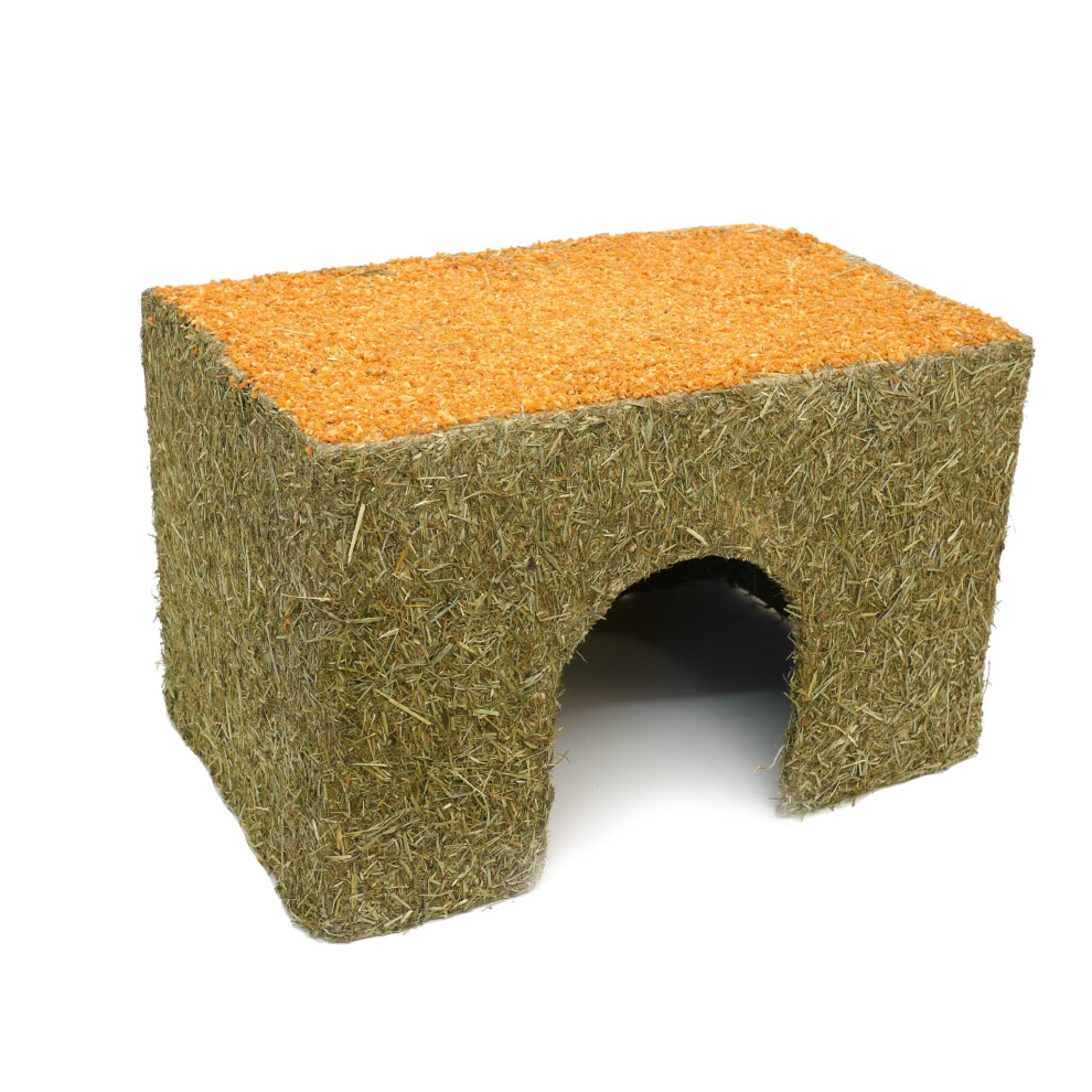 Rosewood Naturals Large Carrot Cottage For Small Animals - Edible Toy, Hay House, Den And Hideout For Rabbits, Guinea Pigs And Chinchillas