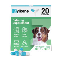 Zylkene Calming Supplements for Medium Dogs (10 to 30kg) 225mg | Promotes Relaxation | Helps Pets cope with short-term challenging situations: Loud