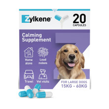 Zylkene Calming Supplements for Large Dogs (15 to 60kg) 450mg | Helps ease Pet Anxiety | Helps Pets cope with short-term challenging situations |