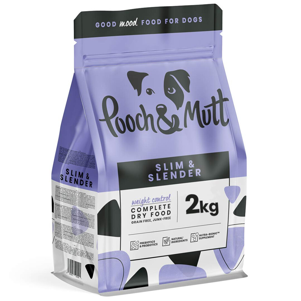 Pooch & Mutt - Slim & Slender, Complete Dry Dog Food (Grain Free), Chicken And Sweet Potato, 2Kg