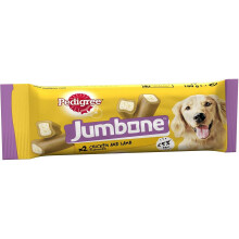 Pedigree Jumbone - Medium dog Treats with Chicken and Lamb Flavours, 24 Chews - Pack of 12 (12 x 180 g)