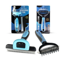 Fur Magic Deshedding Tool & Dematting Comb ? Grooming Brushes for Dogs, Cats, Horses ? Reduce Shedding and Remove Knots, Mats and Loose Undercoat,