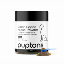 Puptons Green Lipped Mussel Powder for Dogs | Joint Care Supplement Rich in Amino Acids & Glucosamine | 100% Pure Green Lipped Mussel | Supports