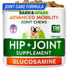 BARK&SPARK Daily Joint Care Chews - Advanced Mobility Joint Supplement - Choose Chews! - Glucosamine Hip & Joint Support for Senior Dogs - Made in UK