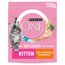 Purina ONE Kitten Dry Cat Food Rich in Chicken 750g, Pack of 4