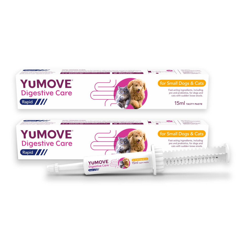 YuMOVE Digestive Care Rapid, Dog & Cats Pre and Probiotic Paste for Gut Health, Digestive Supplements with Fast-Acting Ingredients for Small Dogs &