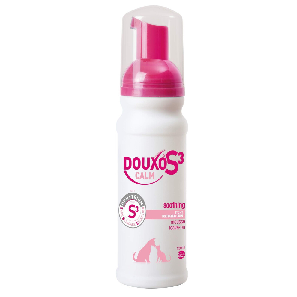 Douxo S3 Calm Mousse | Itch Remedies For Dogs | Soothing Leave-On Cat Mousse | Itchy Cat Solution | Effective Itchy Dog Skin Relief | Hypoallergenic