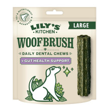 Lily's Kitchen Woofbrush Gut Health Dental Chew - Natural Dental Sticks for Large Dogs (4 Packs of 7 Chews)