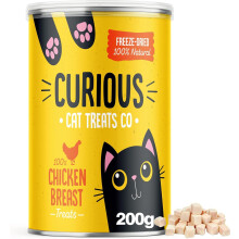 200g Freeze Dried Chicken Cat Treats 100% Natural Chicken Breast Chicken Nibbles Allergen-Free & Hypoallergenic Cat Treats for Indoor Cats & Outdoor