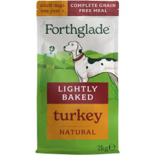Forthglade Dry Dog Food, Lightly Baked, (2kg Resealable Bag), Adult Dogs, Tukey with Sweet Potato, Grain Free Dog Food with 50% Single Source Protein,