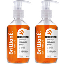 Brilliant Salmon Oil for Dogs, Cats, Puppy, Horse, Ferret & Pets - Pure Omega 3, 6 & 9 Fish Oil Food Supplement | Treats Itchy Skin, Joint Care, Heart