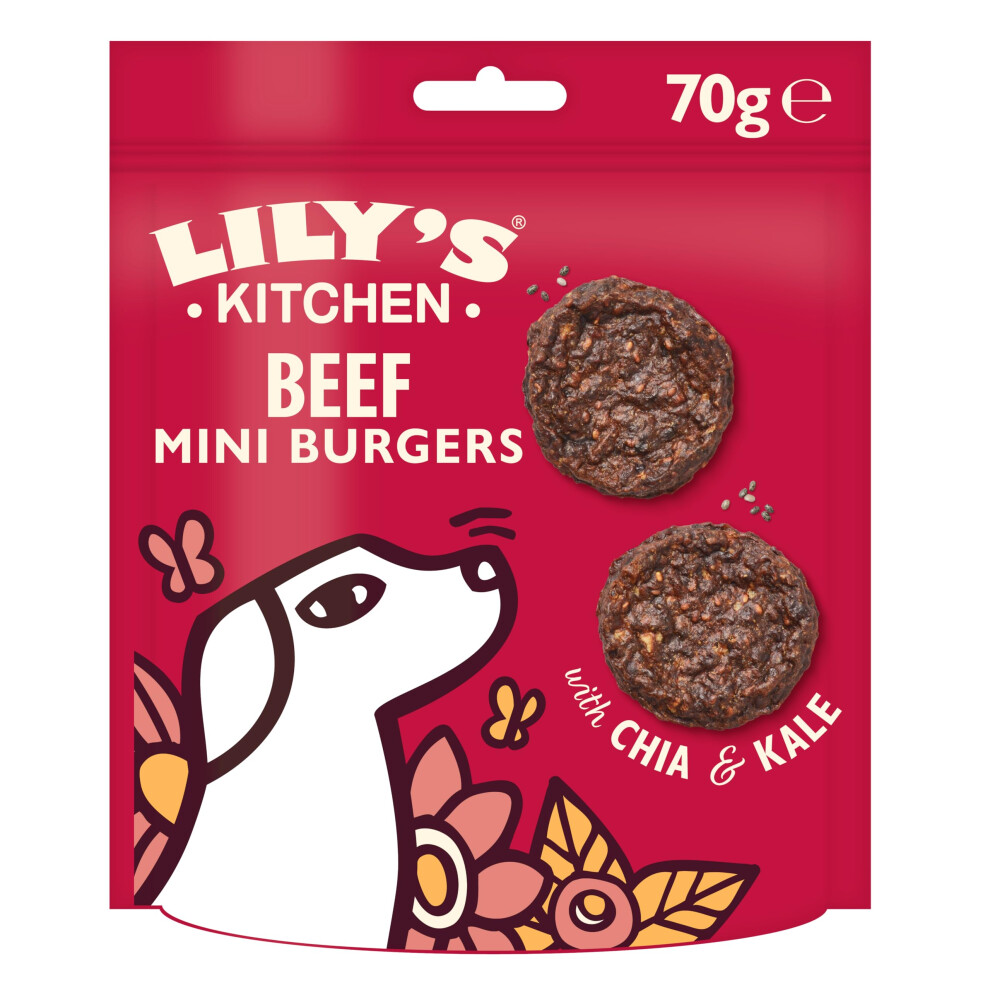 New Lily's Kitchen Lily?S Kitchen Made With Natural Ingredients Adult Dog Treats Packet The Best Ever Beef Mini Burgers -Free Recipes 8 X 70G Grain Dtsbb70