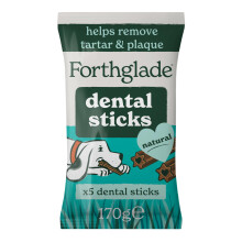 Forthglade Natural Dog Dental Sticks (10 x 170 Bags) - Grain Free & Plant-Based Dog Treats, Dental Chews for Fresh Breath, Removes Plaque and Tartar,