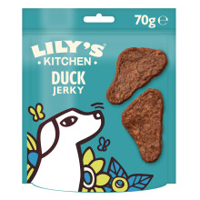 Lily?s Kitchen Made with Natural Ingredients Adult Dog Treats Packet The Mighty Duck Mini Jerky for Small, Medium, Large Dogs 8 x 70g