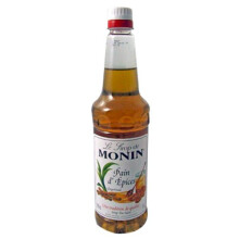 MONIN Premium Gingerbread 1L Syrup and Pump For Coffee, Cocktail & Dessert