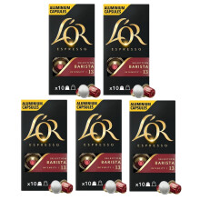 L'OR Barista Selection Nespresso Compatible Aluminum Coffee Capsules x10 (Pack of 5, Total 50 Pods)