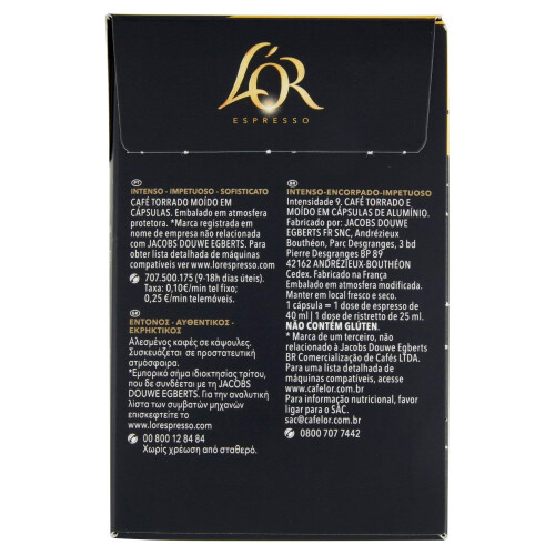 L'OR L'OR Forza Coffee Capsules, Pack of 40 2