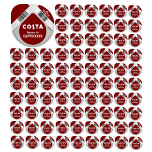 Tassimo Costa Cappuccino Espresso Coffee Pods (Total 96 Pods, SOLD LOOSE, NO MILK Pods)