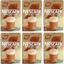 NESCAFÉ Toffee Nut Latte Instant Coffee Sachets x7 (Pack of 6, Total 42 Sachets)