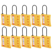 Set de 10 cadenas de consignation Lockout-Tagout de 3 mm - nylon, à 4 trous