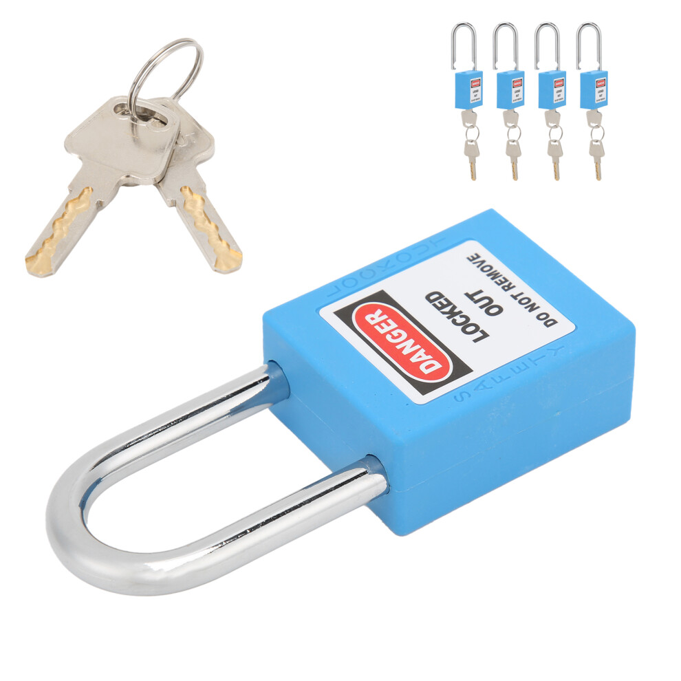 Industry Safety Padlocks 5 Set 1.5In Blue With Keys Steel Beam 6931343636752