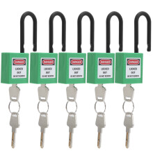Ensemble de 5 cadenas de sécurité en nylon 38 mm/1,5 po vert