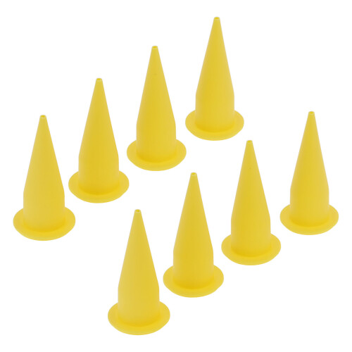 8PCS Yellow PE Plastic Nozzle for Long-Lasting Glass Cement Use 1