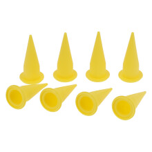 8 pièces buse conique en PE jaune 5,5 cm pour ciment de verre