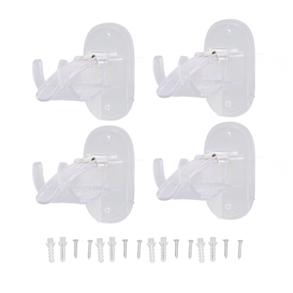 4PCS Curtain Rod Clip Brackets Self Adhesive No