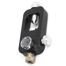 DIDEEP Tauchadapter für Tauchausrüstung Große Flasche auf Kleine Flasche 8MM Druckmesser 0,5L 1L Schwarz