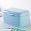 KAESI Blue Bread-Shaped Metal Storage Box, Large Capacity Home Office Organizer Container 2