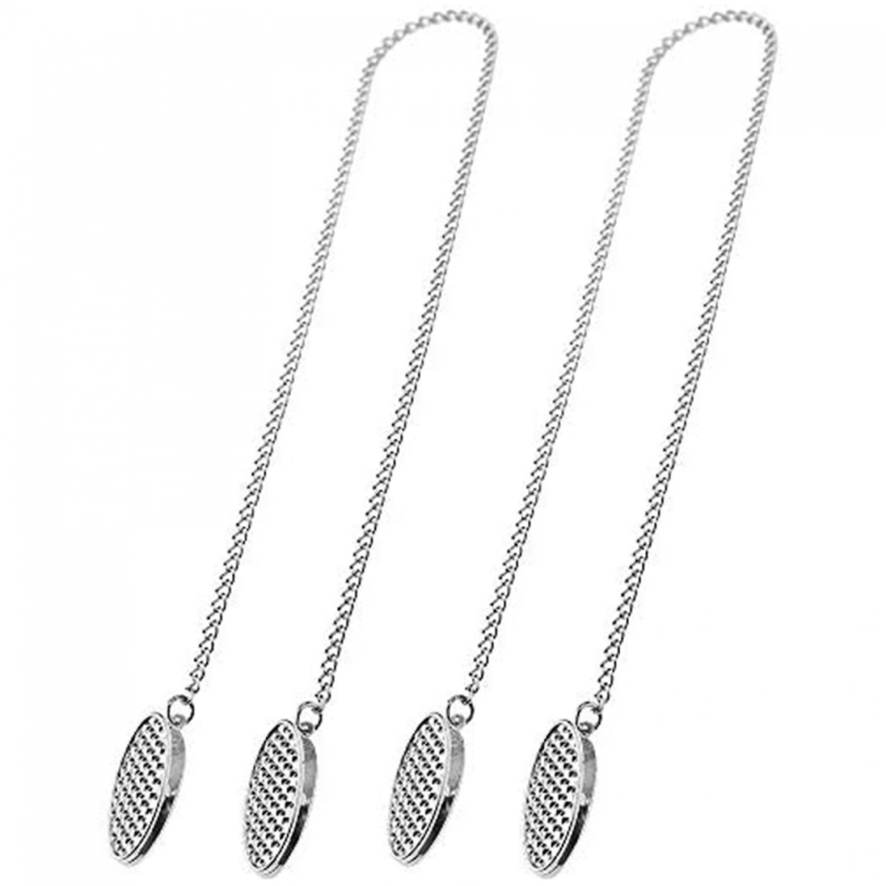 2 Pcs Silver Napkin Chain Holder with Flexible Lanyard Neck Strap for Seniors-image-OPC-PJRM6G7-NEW