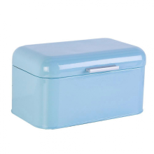KAESI Blue Bread-Shaped Metal Storage Box, Large Capacity Home Office Organizer Container