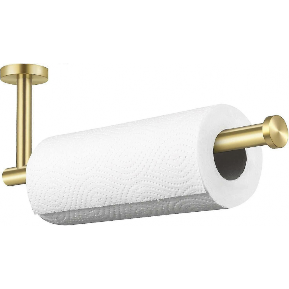 Brushed Brass 11-inch Paper Towel Holder, Wall Mount Dispenser, SUS 304 Stainless Steel-image-OPC-PJRM6H8-NEW