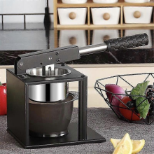 Heavy Duty Potato Ricer with 2 Interchangeable Discs, Stainless Steel Food Press for Mashed Potatoes, Veggies, Puree, Sauce, Fruit Juice