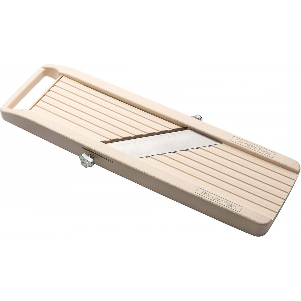 New Bn-1 Japanese Handheld Mandolin Slicer With 3 Interchangeable Stainless Steel Blades - Vegetable Gift Ivory