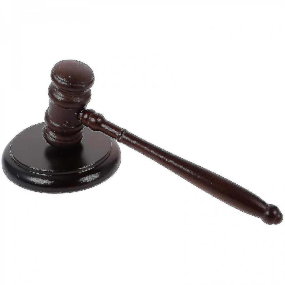 Judge Hammer Wooden Gavel Educational Tool Pounding Mallet With Base X 9180669468685
