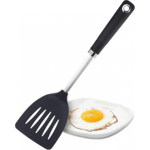 Sabatier Professional Nylon Slotted Turner - Non-Scratch Spatula for Non-Stick Pans, Stainless Steel Gift for Family