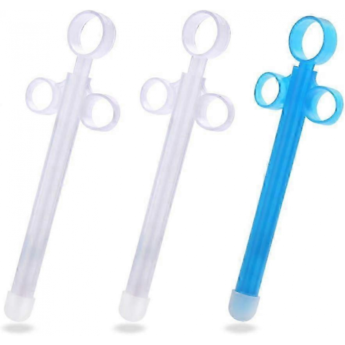 Smooth Rounded Tip Lubricant Applicator, Reusable Durable Easy Clean (2-Pack) GoodBlue 2 White