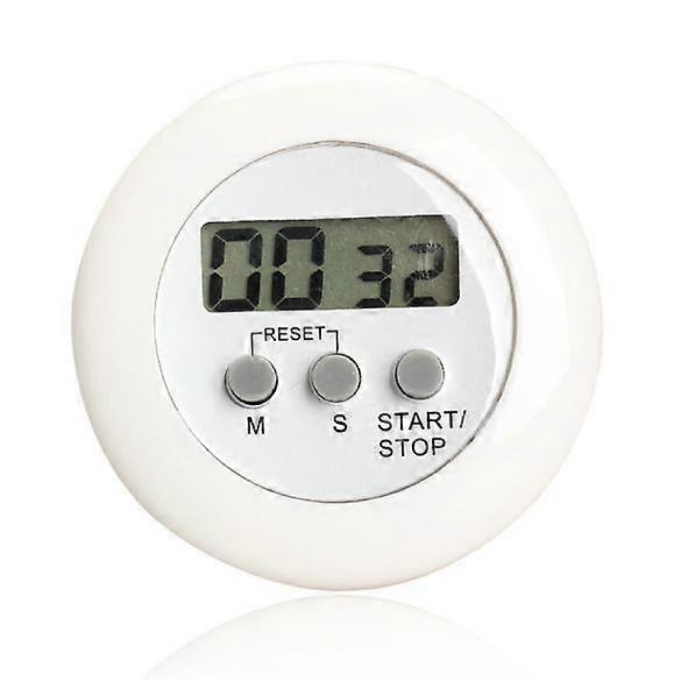 Magnetic Digital Kitchen Timer with LCD Display, Countdown/Count Up Alarm Clock, White-image-OPC-PJRM768-NEW