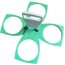 Foldable Cup Carrier for 3/4 Coffee, Beer, or Beverage Drinks - Green