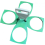Foldable Cup Carrier for 3/4 Coffee, Beer, or Beverage Drinks - Green 1