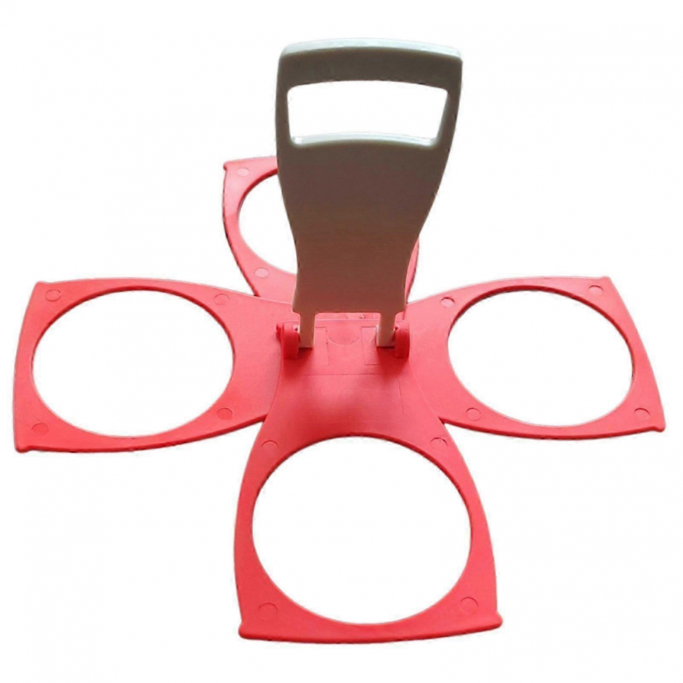 Foldable Cup Carrier for 3/4 Cups - Portable Drink Holder for Coffee, Beer, Beverages-image-OPC-PJRM75Z-NEW
