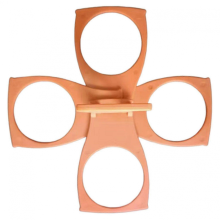Foldable Cup Carrier for 3/4 Coffee, Beer, Drink Caddy - Orange