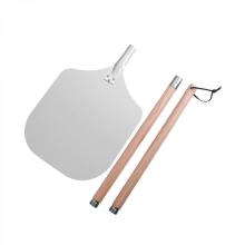 12" Pizza Peel with Detachable Handle, Multifunctional Kitchen Tool & Serving Tray, Space-Saving Design for Easy Storage, 97.2cm
