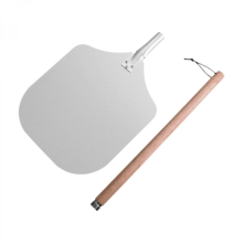 12" Pizza Peel with Detachable Handle, Multifunctional Kitchen Tool & Serving Tray, Space-Saving Design for Easy Storage, 52.5cm