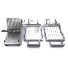 Adjustable Cheese Slicer with 1&2cm Blades and Cutting Board for Cheese and Butter, Silver