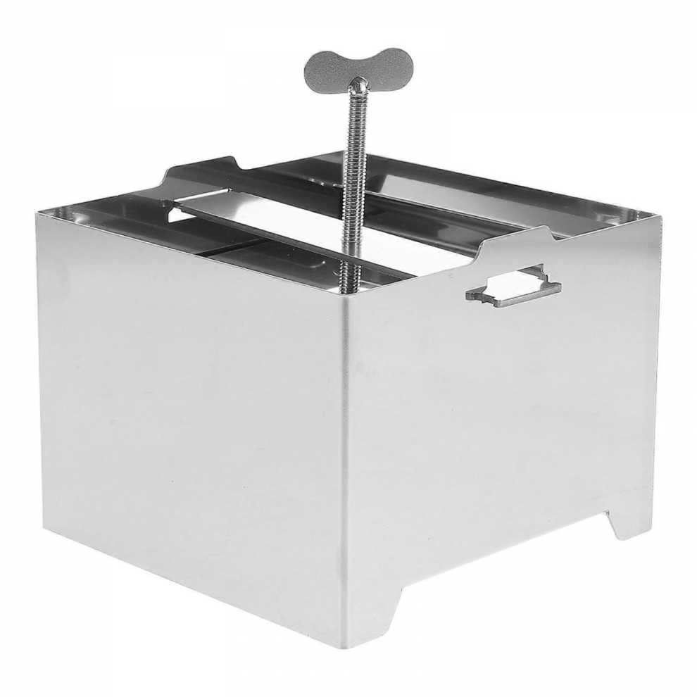 Stainless Steel Tofu Press Machine for Cheese Making, DIY Home Use, Silver, 12x12x9cm, 1 Set-image-OPC-PJRM7W6-NEW