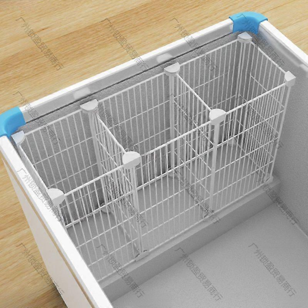 Deep Freezer Basket: 35X17x0.3cm Ventilated Wire Storage Rack For Chest Refrigerator Food & Meat White